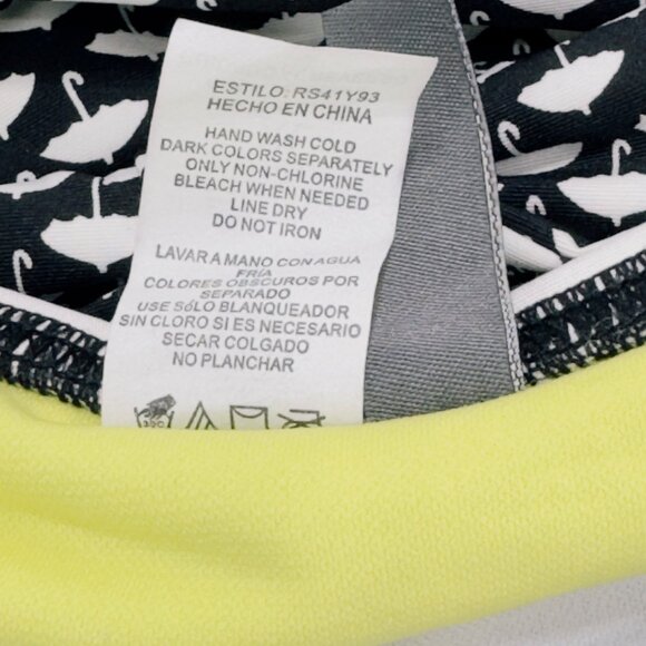 KENNETH COLE REACTION Women's Swimsuit Bottom Black White Umbrellas' Size XL - Picture 7 of 9